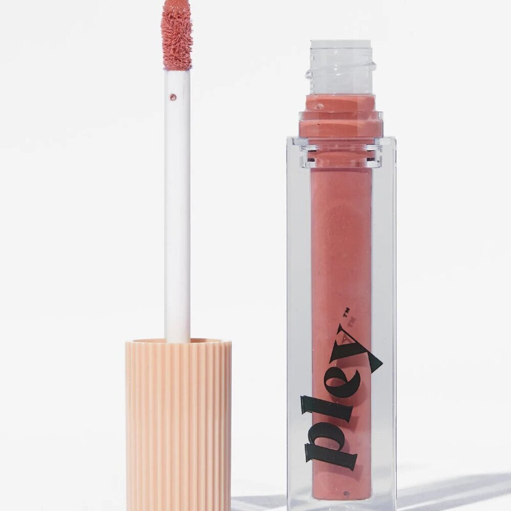 Pley Beauty Lust + Found Glossy Lip Lacquer - Shade Ethel‎ (Nude Rose) NIB